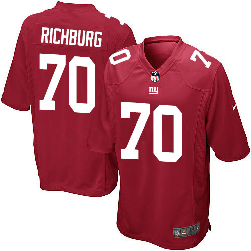 Men's Game Weston Richburg Nike Jersey Red Alternate - #70 NFL New York Giants